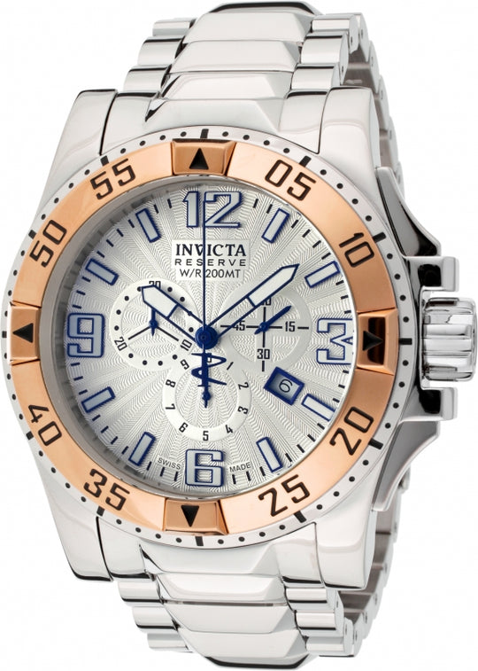 Invicta Men's 10891 Reserve Excursion Quartz Chronograph Silver Dial Watch
