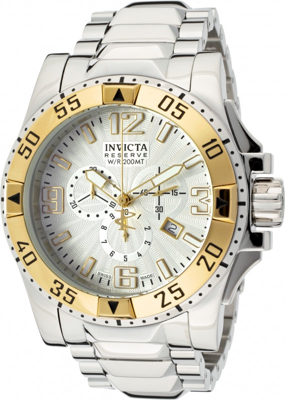 Invicta Men's 10892 Reserve Excursion Quartz Chronograph Silver Dial Watch
