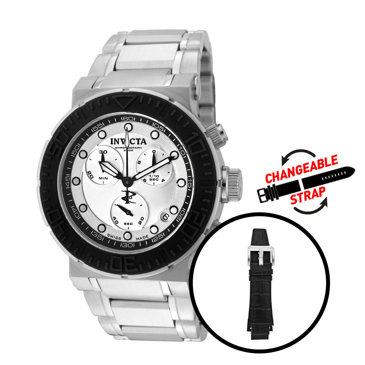Invicta Men's 10926 Ocean Reef Quartz Chronograph Silver Dial Watch