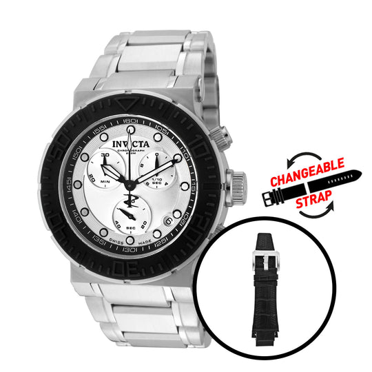 Invicta Men's 10926 Ocean Reef Quartz Chronograph Silver Dial Watch
