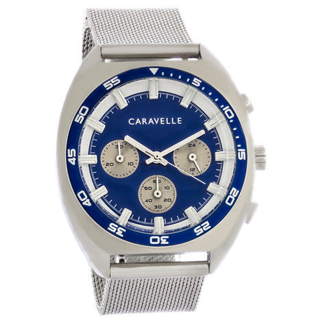 Bulova Caravelle  Men's Silver-tone Bracelet Quartz Watch - 43K100