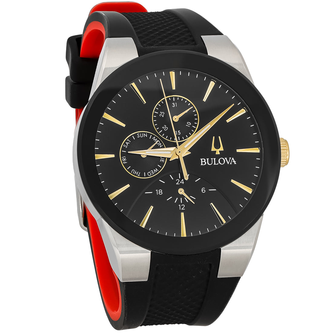 Bulova Futuro  Men's Black Strap Quartz Watch - 98C146