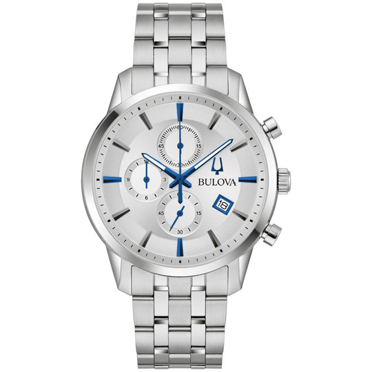 Bulova Sutton Collection Men's Silver-tone Bracelet Quartz Watch - 96B404