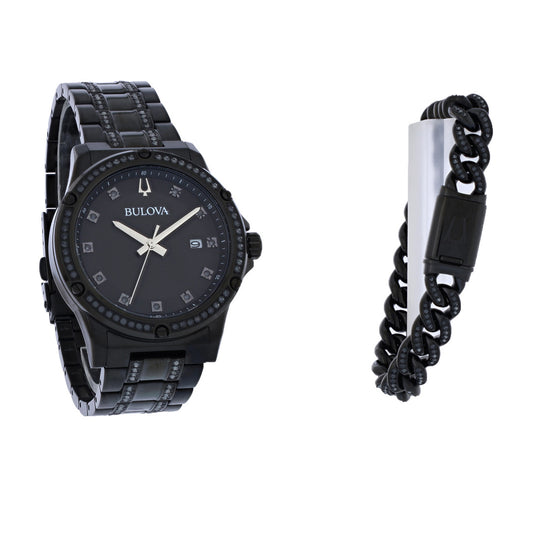Bulova Men's Black Bracelet Quartz Watch - 98K119
