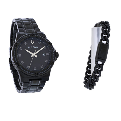 Bulova Men's Black Bracelet Quartz Watch - 98K119