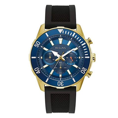 Bulova Chronograph  Men's Black Strap Quartz Watch - 98A244