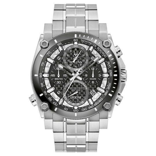 Bulova Precisionist  Men's Silver-tone Bracelet Quartz Watch - 98B405