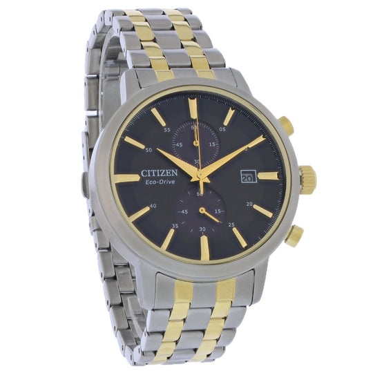 Citizen Eco Drive Classic Men's Gold-Silver Two tone Bracelet Quartz Watch - CA7064-52E