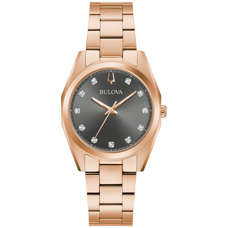 Bulova Surveyor  Women's Rose Gold-tone Bracelet Quartz Watch - 97P156