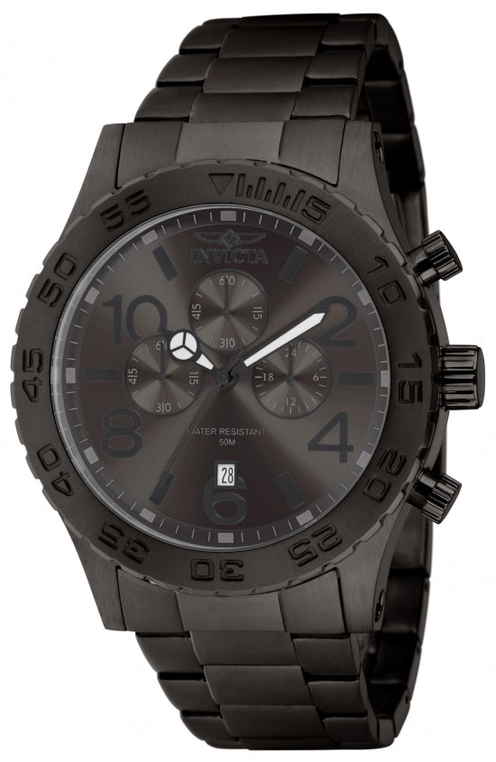 Invicta Men's 1272 Specialty Quartz Chronograph Gunmetal Dial Watch