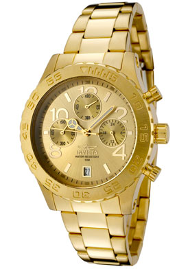 Invicta Women's 1279 Specialty Quartz Multifunction Gold Dial Watch