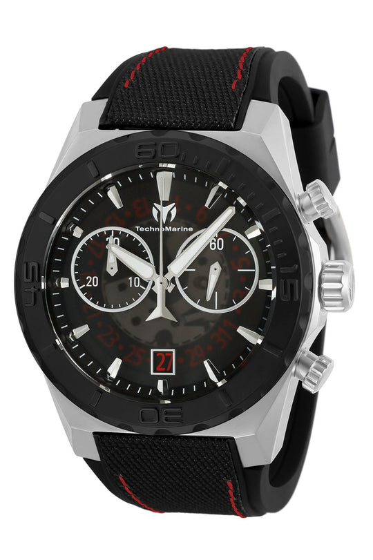 Technomarine Men's TM-519006 Reef Quartz Chronograph Transparent, Black Dial Watch