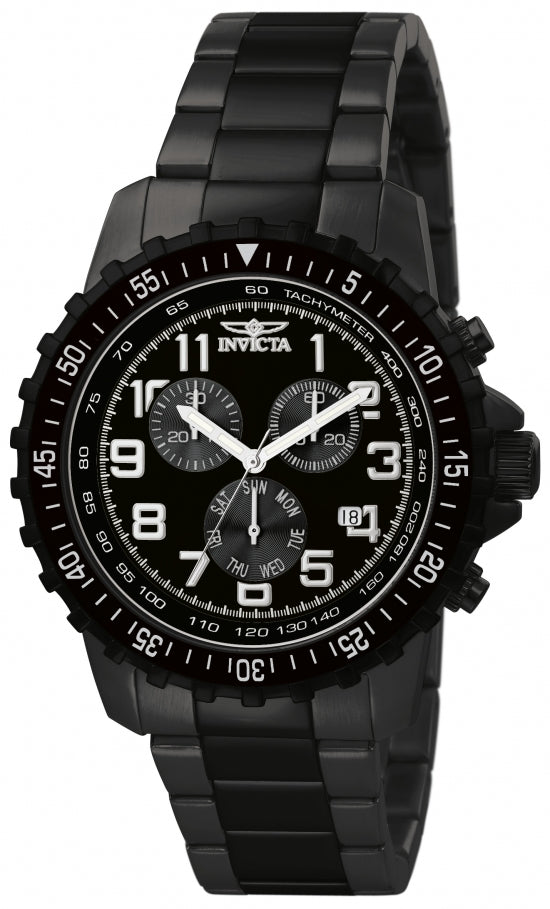 Invicta Men's 1328 Specialty  Quartz Chronograph Black Dial Watch