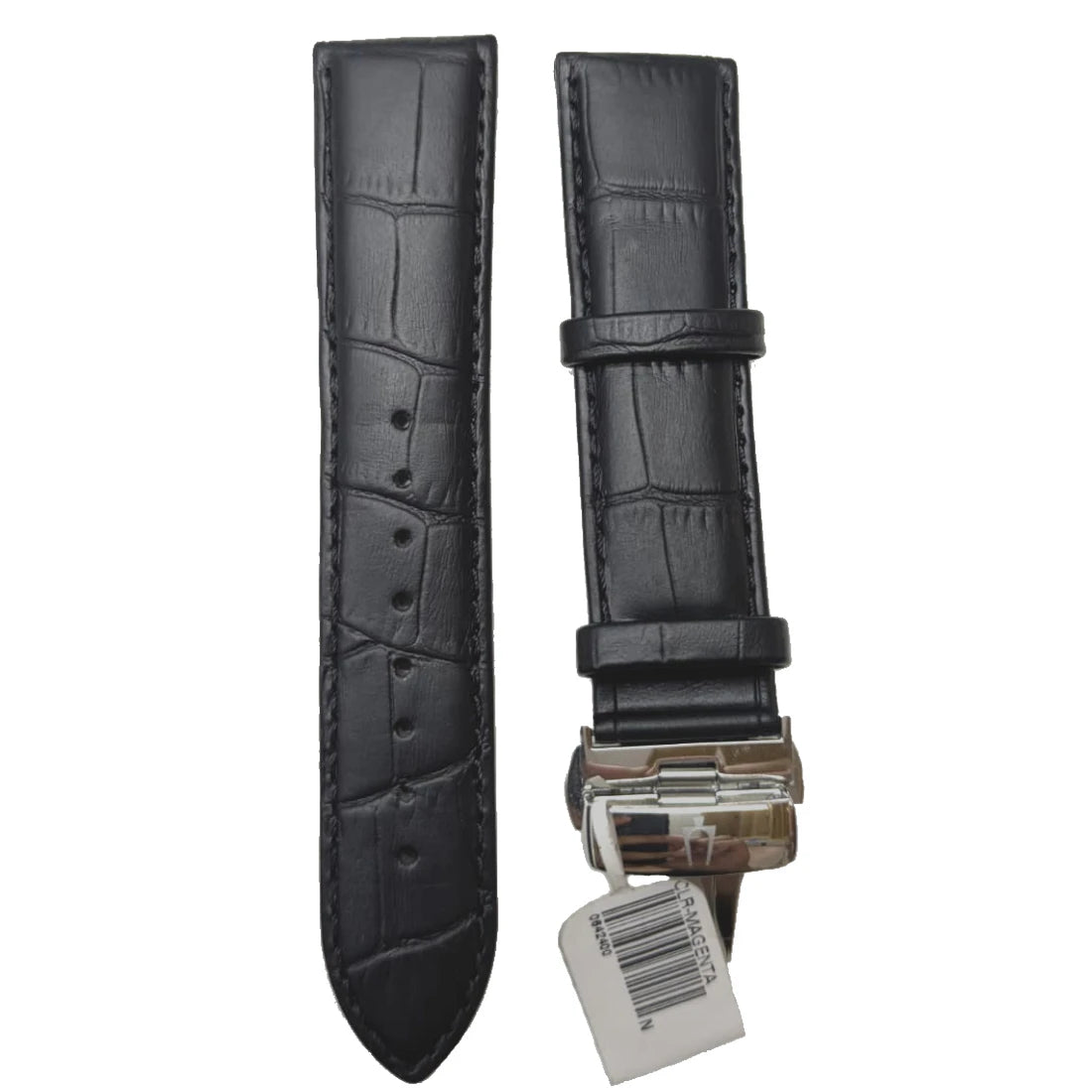 Bulova Black Leather Alligator Grain Padded Watch Band 22mm 13704181