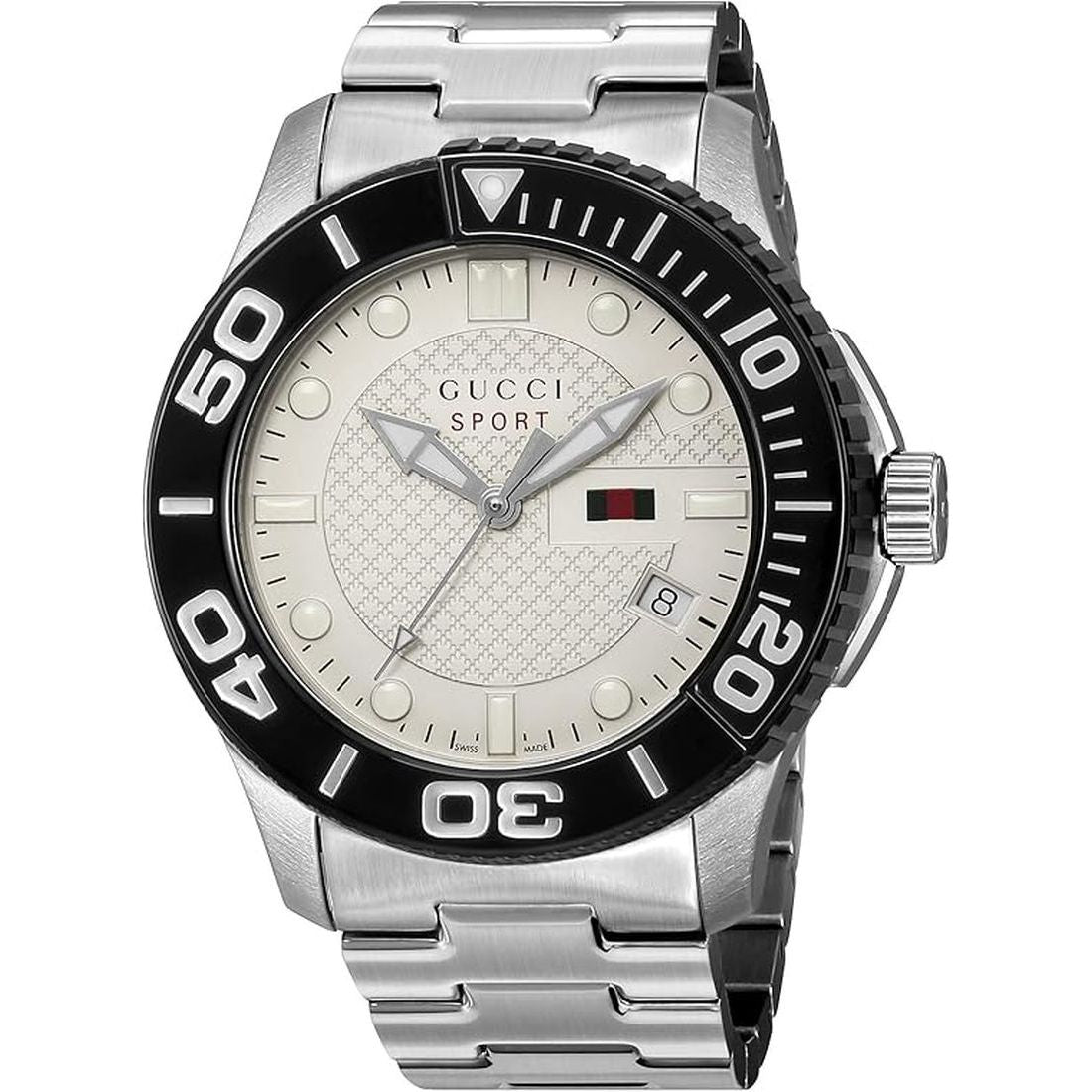 Gucci G-Timeless Men's Silver-tone Bracelet Quartz Watch - YA126280