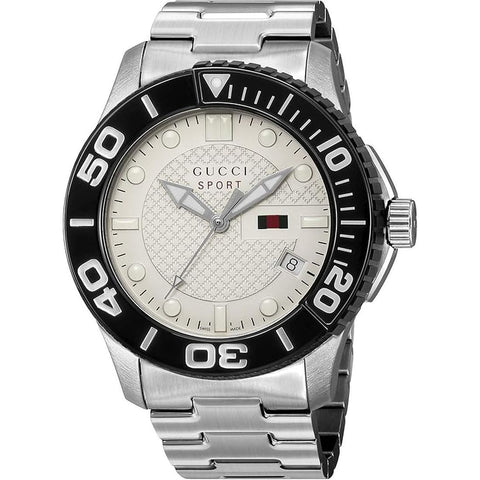 Gucci G-Timeless Men's Silver-tone Bracelet Quartz Watch - YA126280