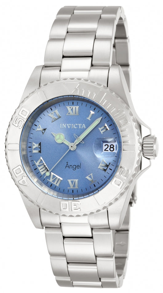 Invicta Women's 14361 Angel Quartz 3 Hand Light Blue Dial Watch