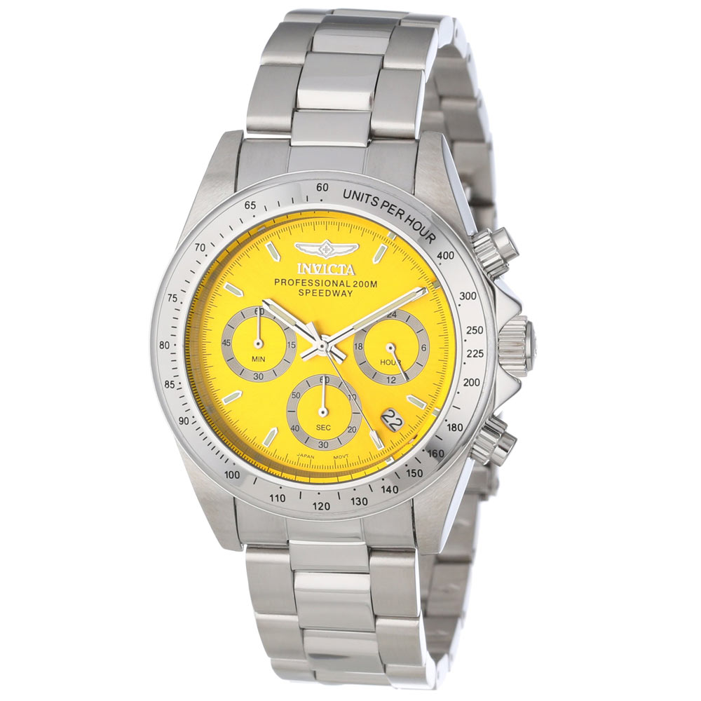 Invicta Men's 14383 Speedway Quartz Chronograph Yellow Dial Watch