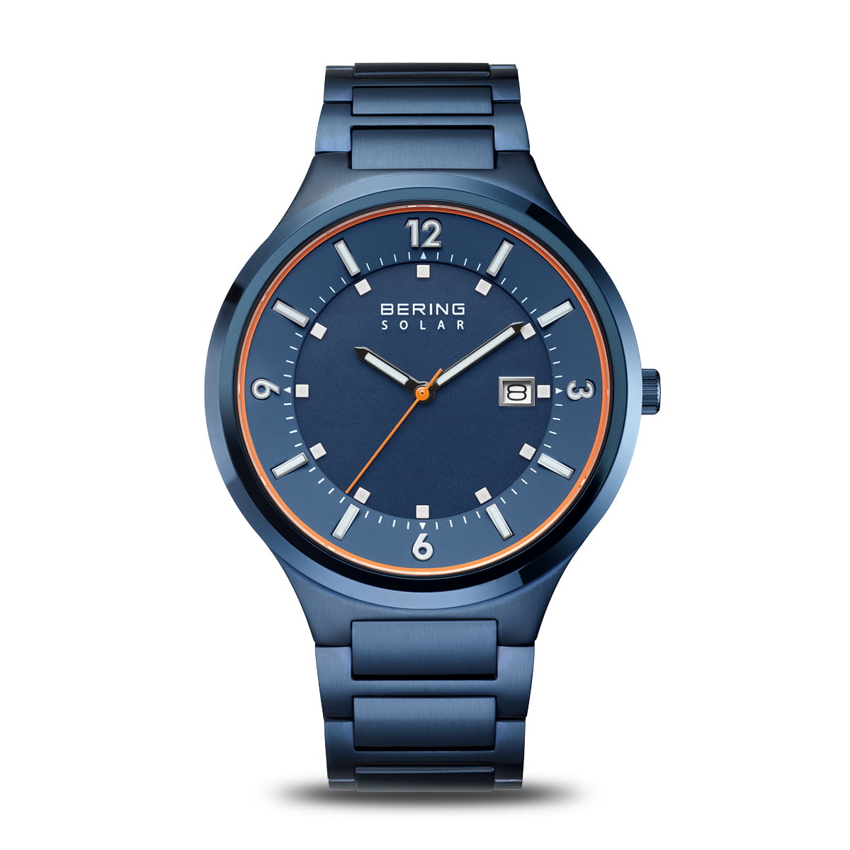 Bering Solar Collection Men's Blue Bracelet Quartz Watch - 14442-797