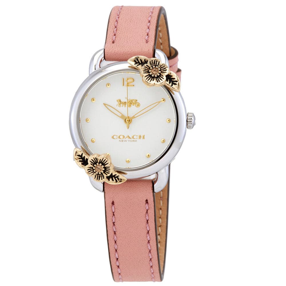 Coach Delancey Tea Rose Women's Blush Pink / Peach Pink Strap Quartz Watch - 14503239