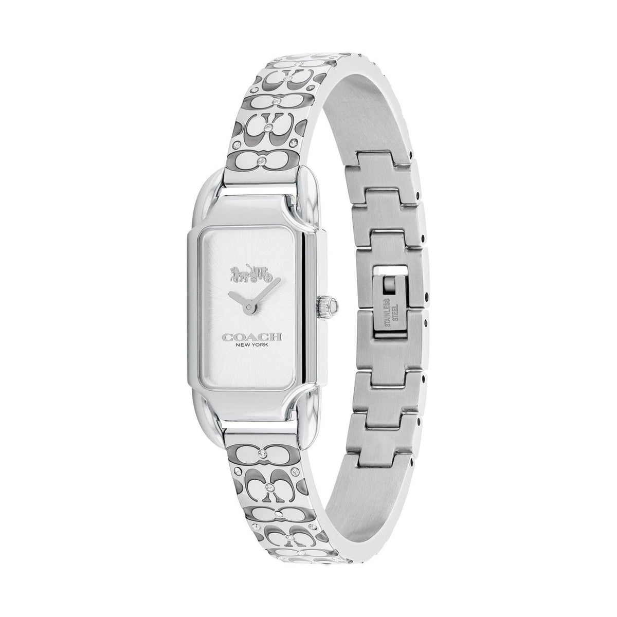 Coach Cadie Women's Silver Bangle Bracelet Quartz Watch - 14504147