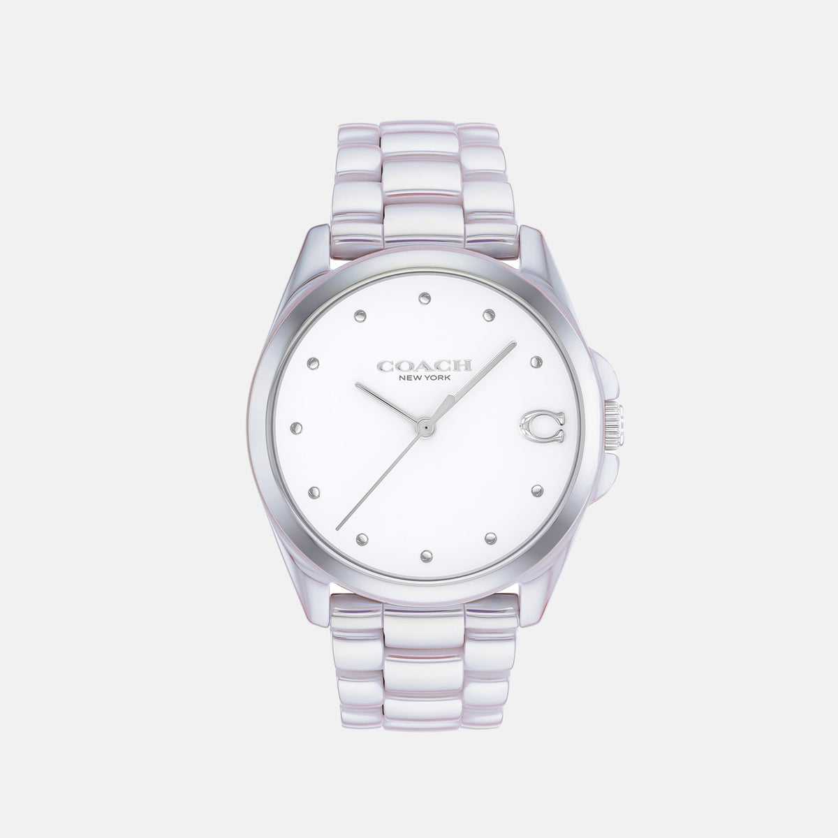 Coach Greyson Women's Iridescent White Bracelet Quartz Watch - 14504390