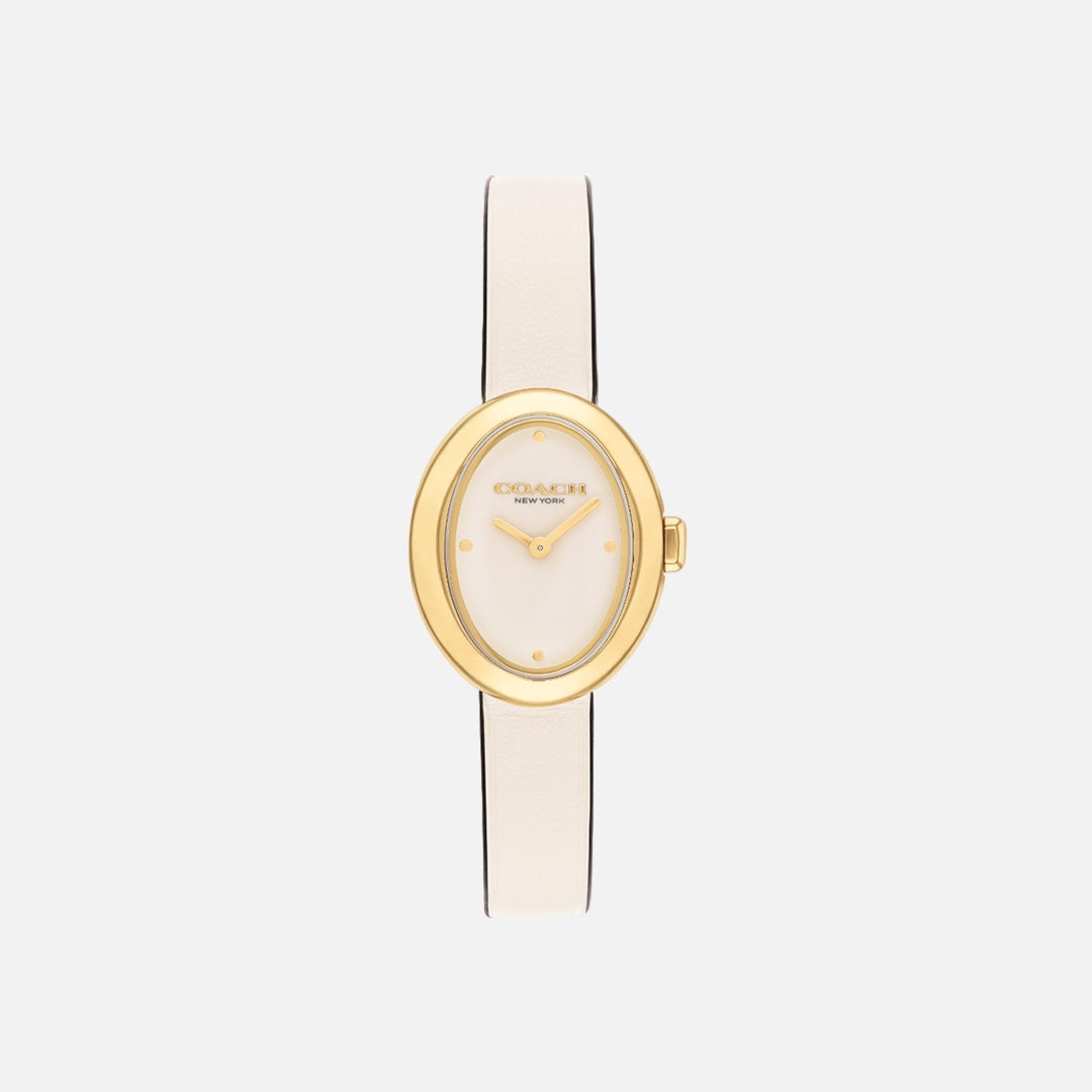 Coach Sammy Women's Chalk White Strap Quartz Watch - 14504422