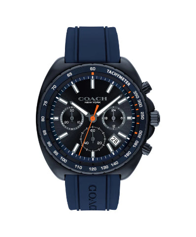 Coach Charter Men's Blue Strap Quartz Watch - 14602706