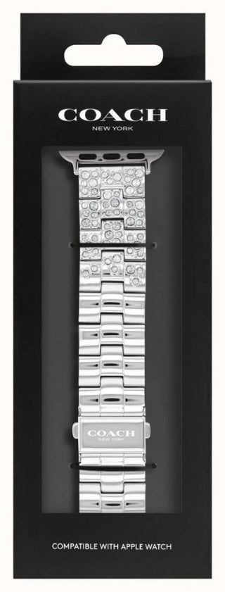 Coach Apple Watch Strap Stainless Steel & Crystal Accent 14700149