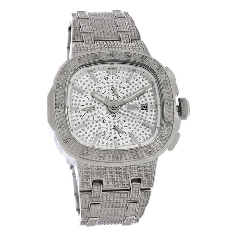JBW Heist Men's Silver-tone Bracelet Quartz Watch - J6380D