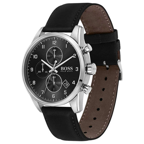 Hugo Boss Navigator Men's Black Strap Quartz Watch - 1513678