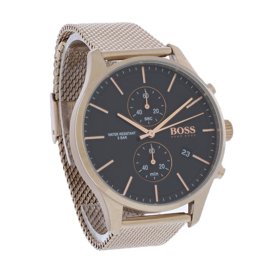 Hugo Boss Associate Men's Rose Gold-tone Bracelet Quartz Watch - 1513806