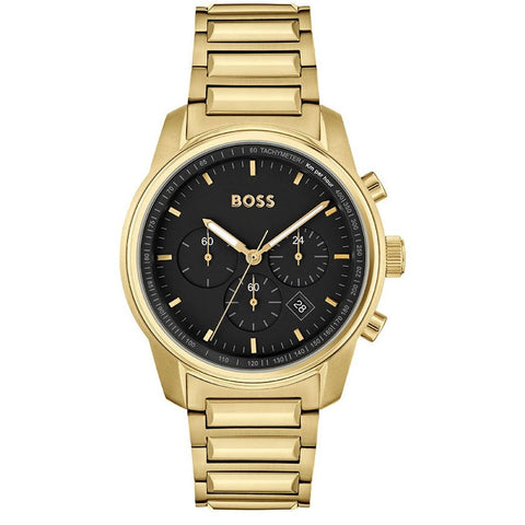 Hugo Boss Trace Men's Gold-tone Bracelet Quartz Watch - 1514006