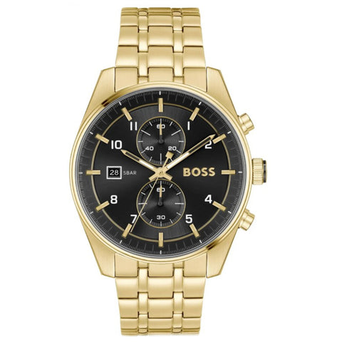 Hugo Boss Skytraveller Men's Gold-tone Bracelet Quartz Watch - 1514152