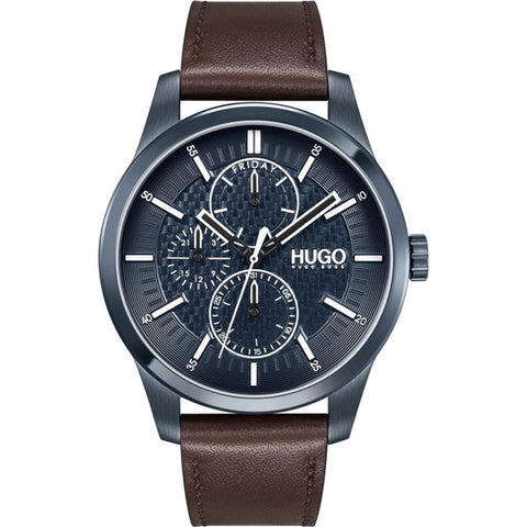 Hugo Boss Real Men's Brown Strap Quartz Watch - 1530154