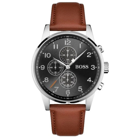 Hugo Boss Navigator Men's Brown Strap Quartz Watch - 1570097