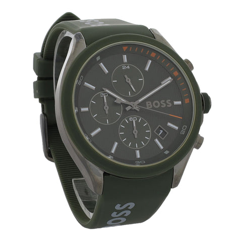 Hugo Boss Velocity Men's Green Strap Quartz Watch - 1514060