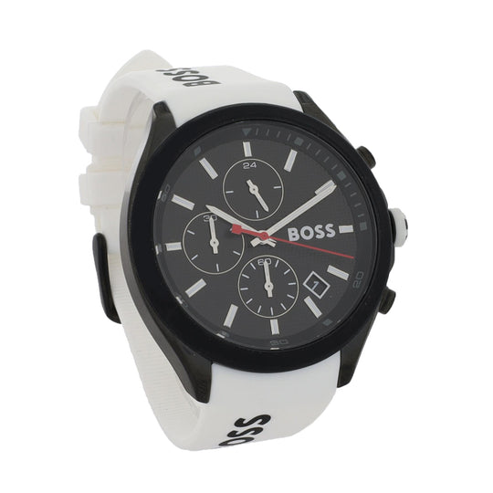 Hugo Boss Velocity Men's White Strap Quartz Watch - 1513718
