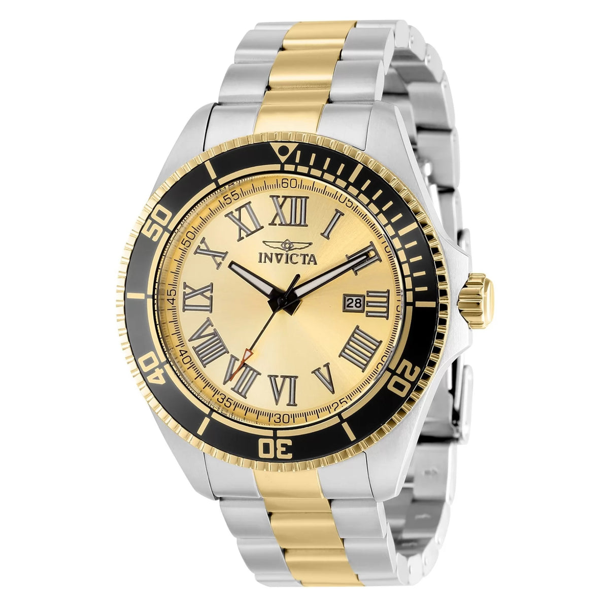 Invicta Men's 15000 Pro Diver Quartz 3 Hand Champagne Dial Watch