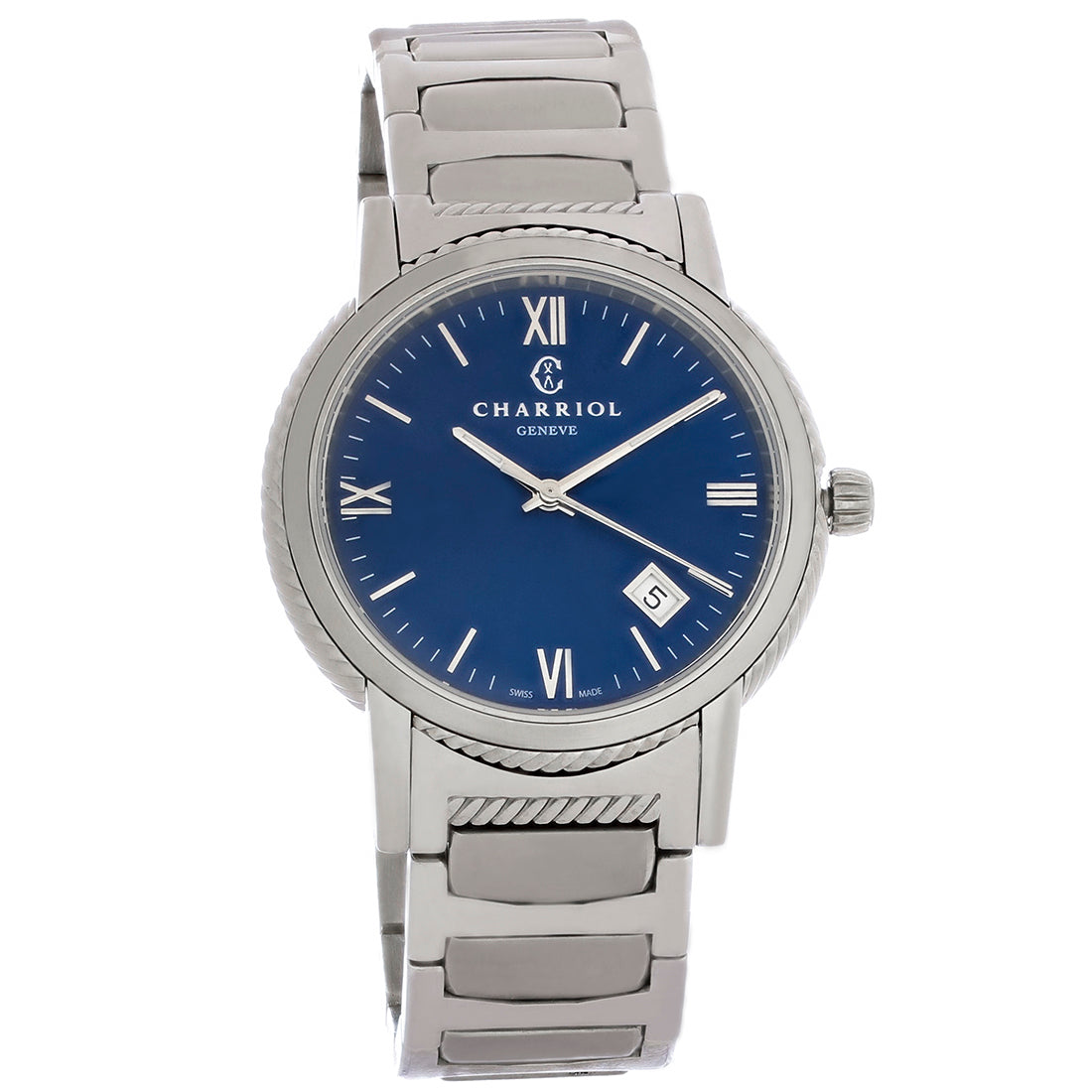Charriol Parisii  Men's silver-tone Bracelet Quartz Watch - P40S2.930.002