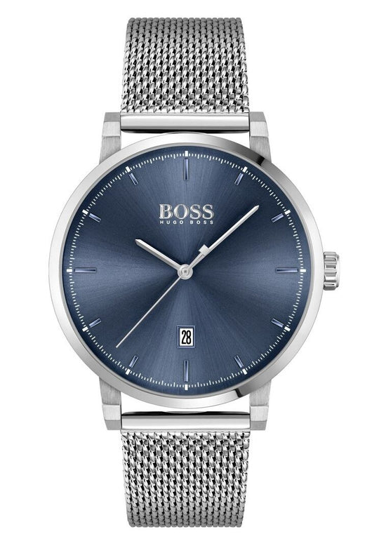Hugo Boss Confidence Men's Silver-tone Bracelet Quartz Watch - 1513809