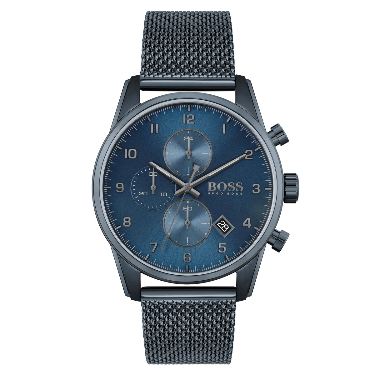 Hugo Boss Skymaster Men's Dark Blue Bracelet Quartz Watch - 1513836
