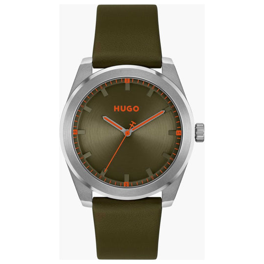 Hugo Boss Bright Men's Green Strap Quartz Watch - 1530351