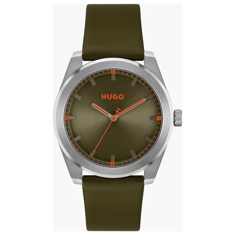 Hugo Boss Bright Men's Green Strap Quartz Watch - 1530351