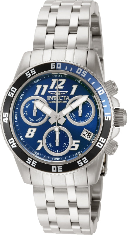 Invicta Men's 16590 Cruiseline Quartz Chronograph Metallic Blue Dial Watch