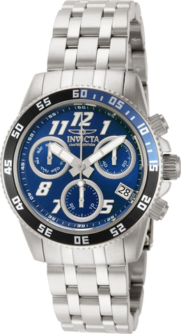 Invicta Men's 16590 Cruiseline Quartz Chronograph Metallic Blue Dial Watch