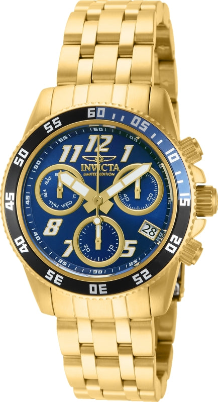 Invicta Men's 16629 Cruiseline Quartz Chronograph Metallic Blue Dial Watch