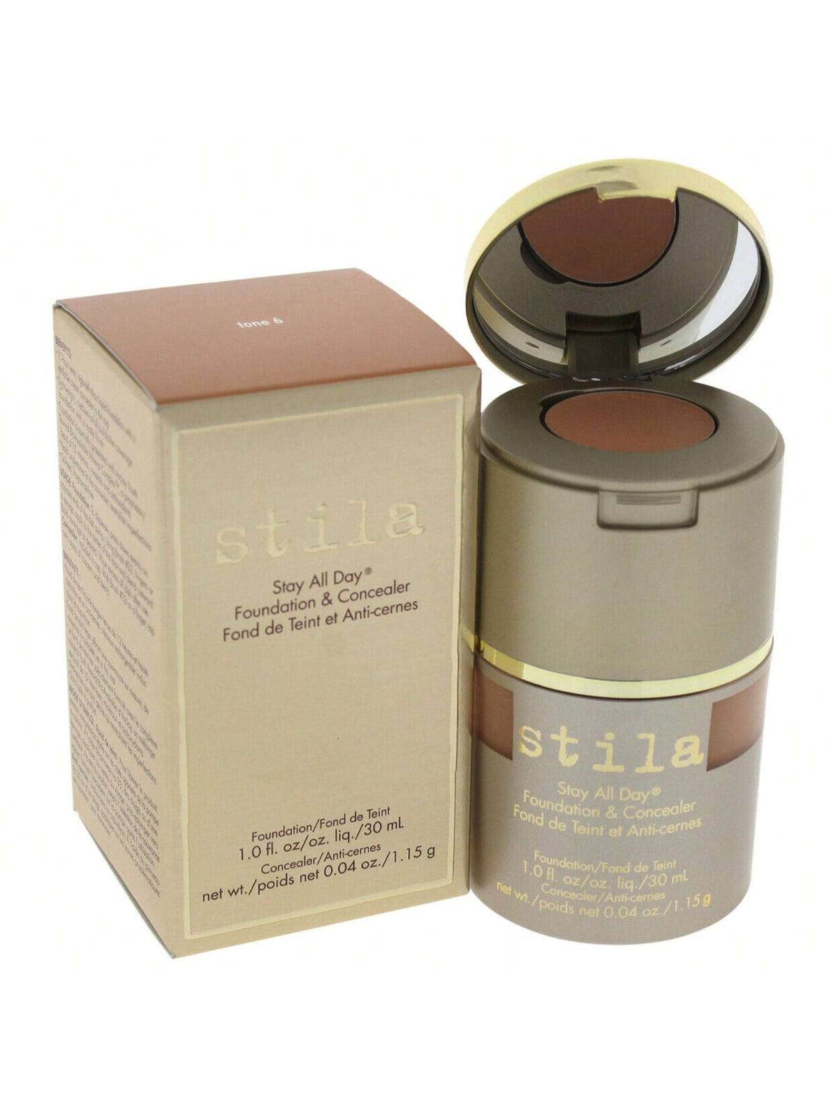 STILA/STAY ALL DAY FOUNDATION &amp; CONCEALER TONE 1.0 OZ (30 ML)