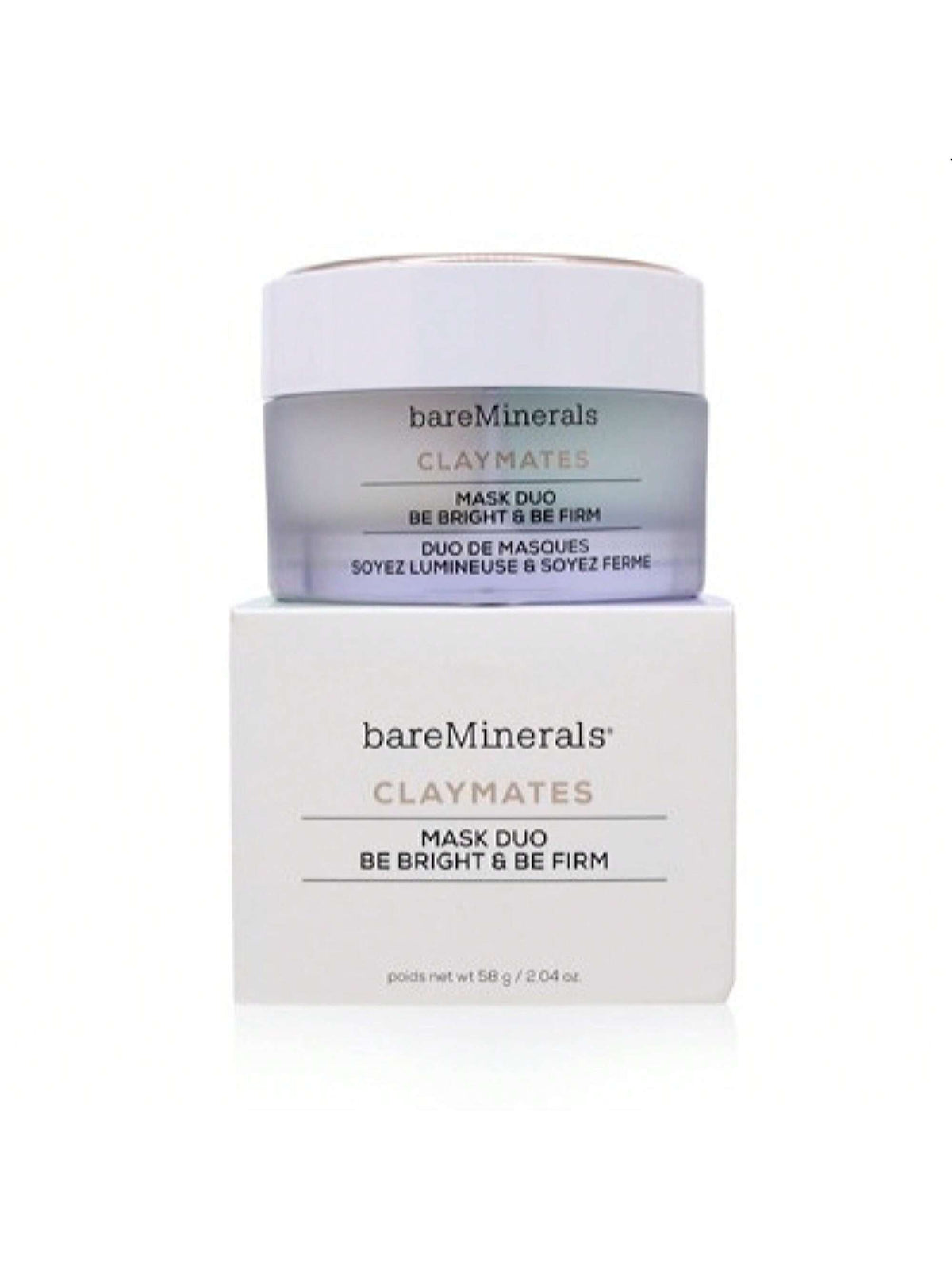 BAREMINERALS/CLAYMATES MASK DUO BE BRIGHT & BE PURE 2.04 OZ (58 ML)