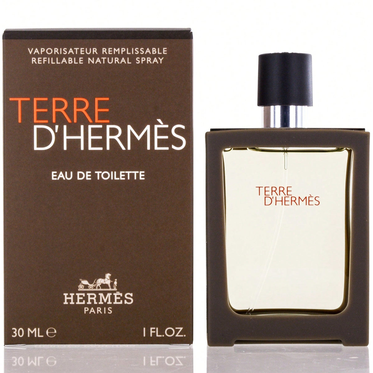 Terre D'Hermes by Hermes EDT Spray Refillable 1.0 oz for Men